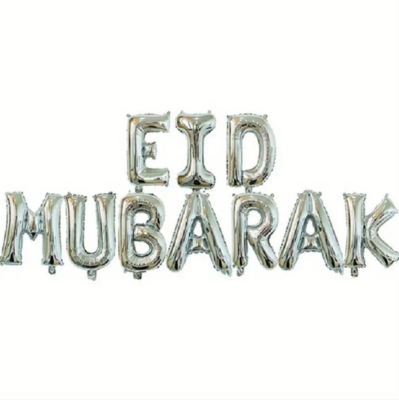NWT Set of 11 pieces Eid Mubarak letters foil balloons/ eid decorations - Picture 5 of 7
